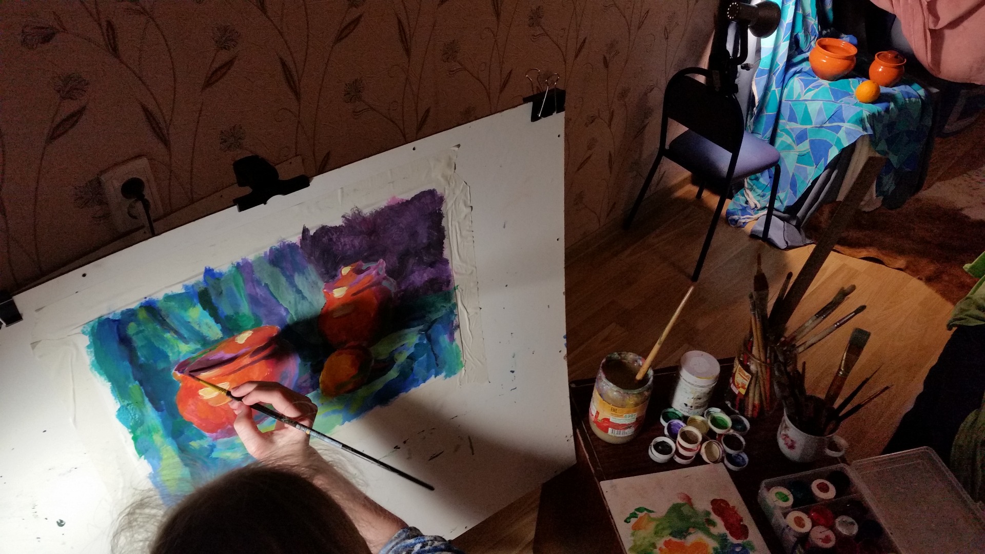 Уроки живописи "Натюрморт" работа с натурой